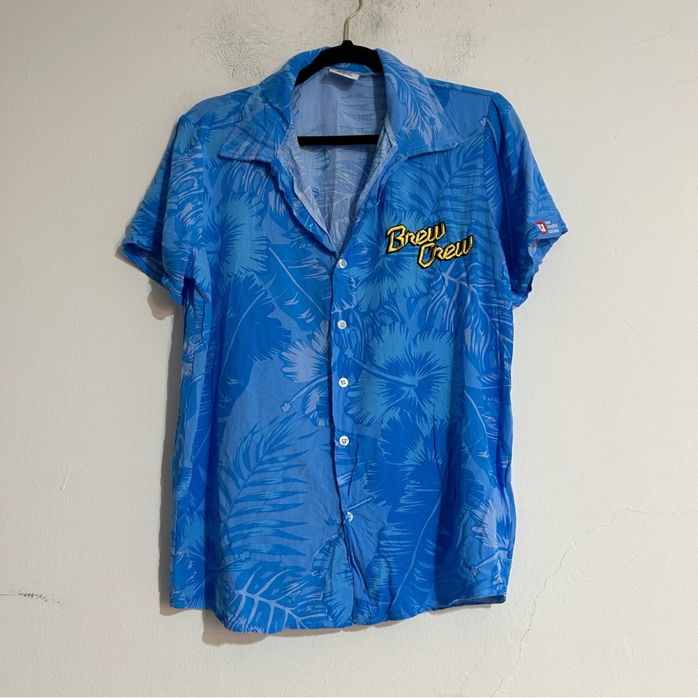Milwaukee Brewers Baseball Brew Crew Hawaiian Shirt Medium